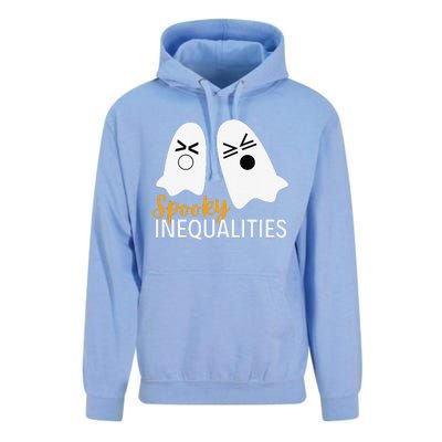 Spooky Inequalities Ghosts Halloween Math Teacher Cute Unisex Surf Hoodie