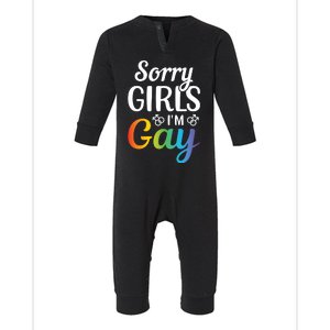 Sorry Im Gay LGBT T Design Infant Fleece One Piece