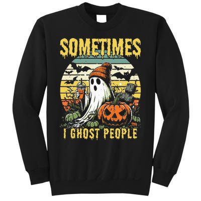 Sometimes I Ghost People Halloween Ghost Grave Moon V2 Sweatshirt