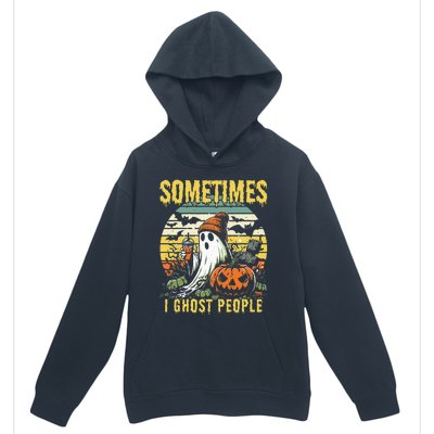 Sometimes I Ghost People Halloween Ghost Grave Moon V2 Urban Pullover Hoodie