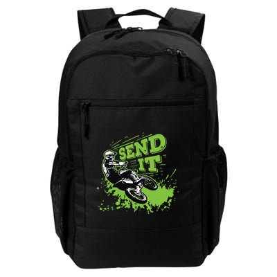 Send It Gift Funny Dirt Bike Motocross Supercross Rider Backpack