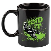 Send It Gift Funny Dirt Bike Motocross Supercross Rider 11oz C Handle Ceramic Mug
