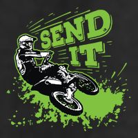 Send It Gift Funny Dirt Bike Motocross Supercross Rider 11oz C Handle Ceramic Mug
