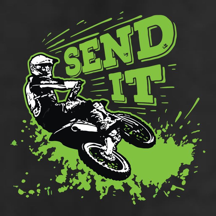 Send It Gift Funny Dirt Bike Motocross Supercross Rider 11oz C Handle Ceramic Mug