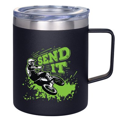 Send It Gift Funny Dirt Bike Motocross Supercross Rider 12oz Stainless Steel Coffee Mug