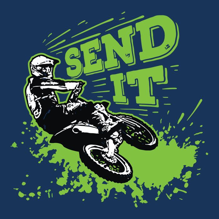 Send It Gift Funny Dirt Bike Motocross Supercross Rider Cooling Performance Crew T-Shirt