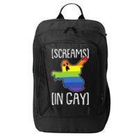 Screams In Gay Lazy Halloween Costume Funny LGBT Q Ghost Boo City Backpack