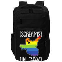 Screams In Gay Lazy Halloween Costume Funny LGBT Q Ghost Boo Impact Tech Backpack