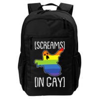 Screams In Gay Lazy Halloween Costume Funny LGBT Q Ghost Boo Daily Commute Backpack