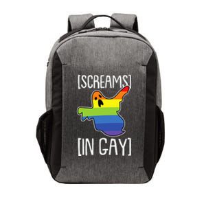 Screams In Gay Lazy Halloween Costume Funny LGBT Q Ghost Boo Vector Backpack