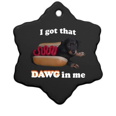 Snazzyseagul I Got That Dawg In Me Ceramic Star Ornament