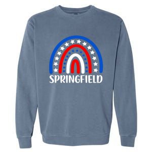 Springfield Illinois Gift I Love Springfield Usa Cute Gift Garment-Dyed Sweatshirt