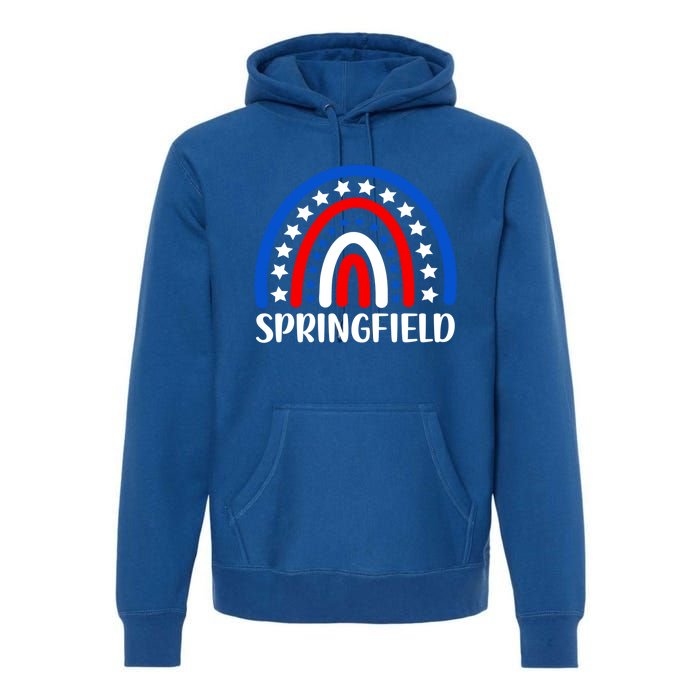 Springfield Illinois Gift I Love Springfield Usa Cute Gift Premium Hoodie