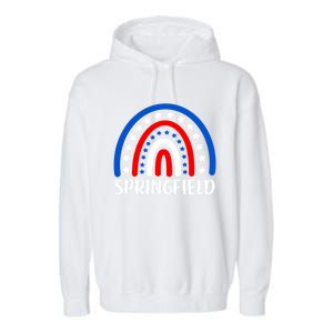 Springfield Illinois Gift I Love Springfield Usa Cute Gift Garment-Dyed Fleece Hoodie