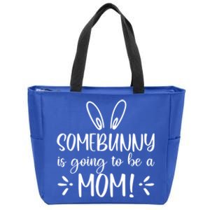 Somebunny Is Going To Be A Mom Easter Pregnancy Announcet Gift Zip Tote Bag