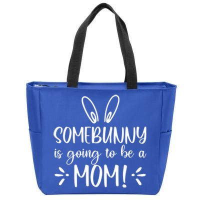 Somebunny Is Going To Be A Mom Easter Pregnancy Announcet Gift Zip Tote Bag