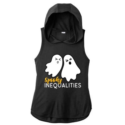 Spooky Inequalities Ghosts Halloween Math Teacher Ladies PosiCharge Tri-Blend Wicking Draft Hoodie Tank