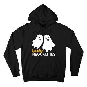 Spooky Inequalities Ghosts Halloween Math Teacher Hoodie