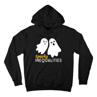 Spooky Inequalities Ghosts Halloween Math Teacher Hoodie