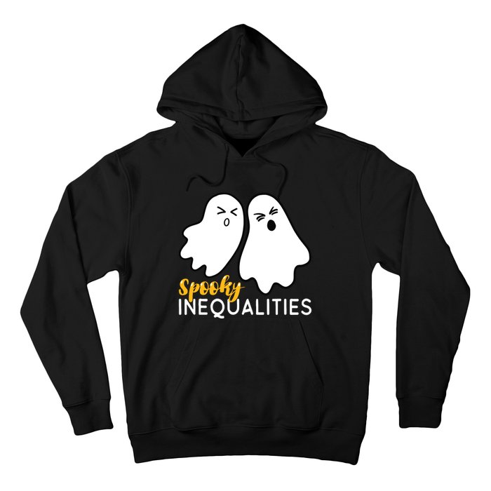 Spooky Inequalities Ghosts Halloween Math Teacher Hoodie