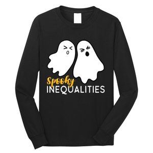 Spooky Inequalities Ghosts Halloween Math Teacher Long Sleeve Shirt