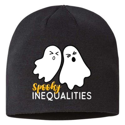 Spooky Inequalities Ghosts Halloween Math Teacher Sustainable Beanie