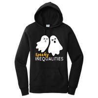 Spooky Inequalities Ghosts Halloween Math Teacher Women's Pullover Hoodie