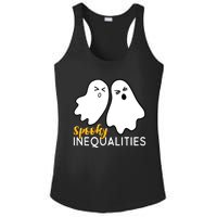 Spooky Inequalities Ghosts Halloween Math Teacher Ladies PosiCharge Competitor Racerback Tank