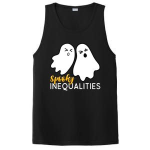 Spooky Inequalities Ghosts Halloween Math Teacher PosiCharge Competitor Tank