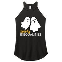 Spooky Inequalities Ghosts Halloween Math Teacher Women's Perfect Tri Rocker Tank