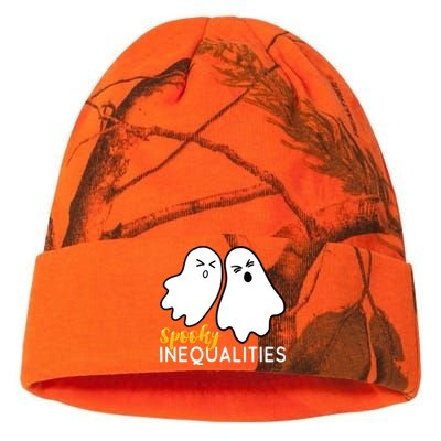 Spooky Inequalities Ghosts Halloween Math Teacher Kati Licensed 12" Camo Beanie