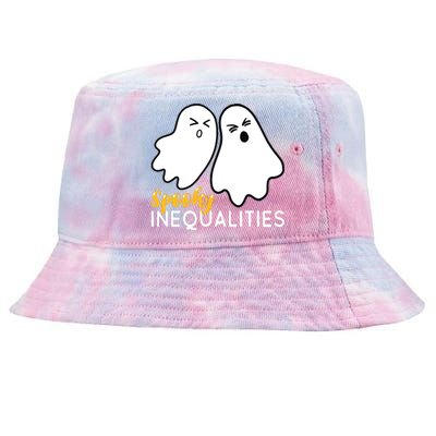 Spooky Inequalities Ghosts Halloween Math Teacher Tie-Dyed Bucket Hat