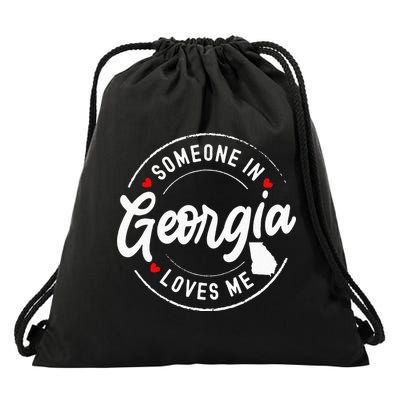 Someone In Georgia Loves Me Drawstring Bag