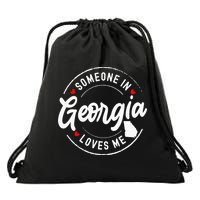 Someone In Georgia Loves Me Drawstring Bag