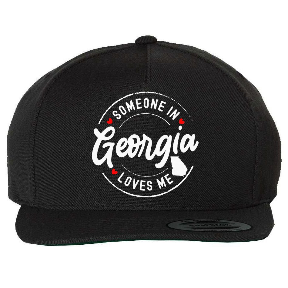 Someone In Georgia Loves Me Wool Snapback Cap
