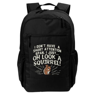 Sometimes I Get Distracted Funny Squirrel Adhd Awareness Daily Commute Backpack