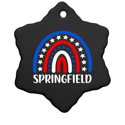 Springfield Illinois Gift I Love Springfield Usa Funny Gift Ceramic Star Ornament