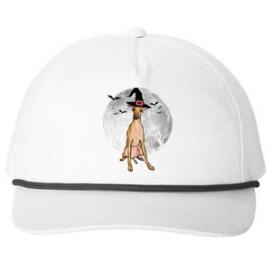 Scary Italian Greyhound Dog Witch Hat Halloween Snapback Five-Panel Rope Hat