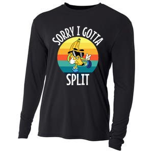 Sorry I Gotta Split Funny Cool Banana Cooling Performance Long Sleeve Crew