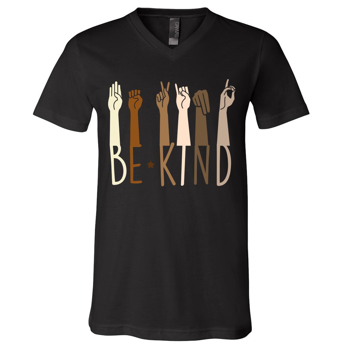 Sign Language Be Kind To All V-Neck T-Shirt