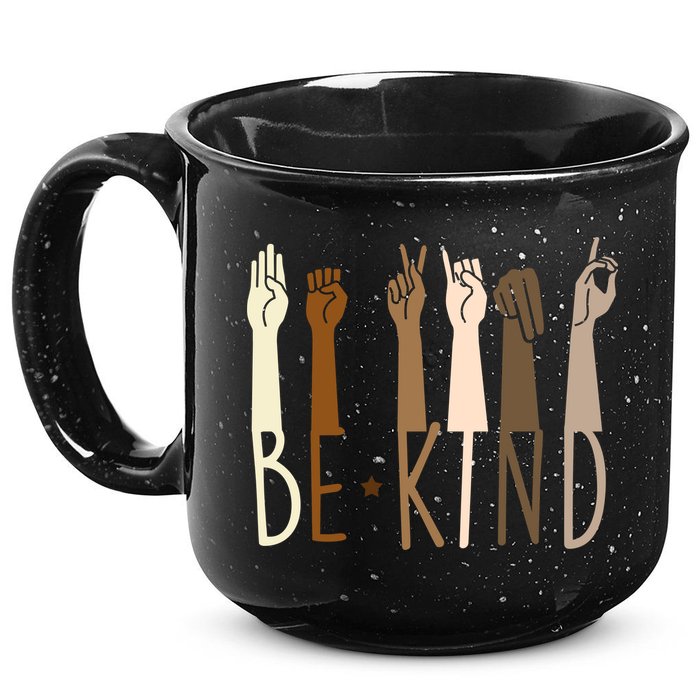 Sign Language Be Kind To All 15oz Campfire Ceramic Mug