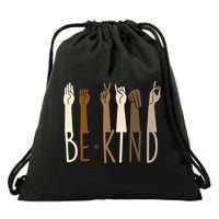 Sign Language Be Kind To All Drawstring Bag