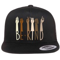 Sign Language Be Kind To All Flat Bill Trucker Hat