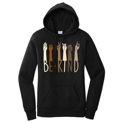 Sign Language Be Kind To All Women's Pullover Hoodie
