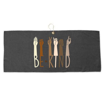 Sign Language Be Kind To All Large Microfiber Waffle Golf Towel