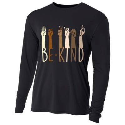 Sign Language Be Kind To All Cooling Performance Long Sleeve Crew