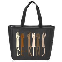 Sign Language Be Kind To All Zip Tote Bag