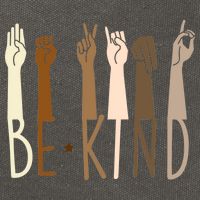 Sign Language Be Kind To All Cotton Canvas Backpack
