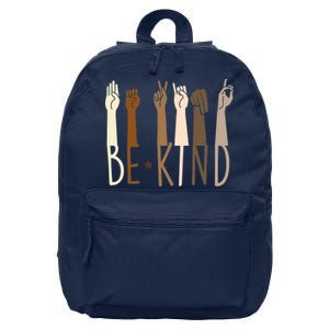 Sign Language Be Kind To All 16 in Basic Backpack