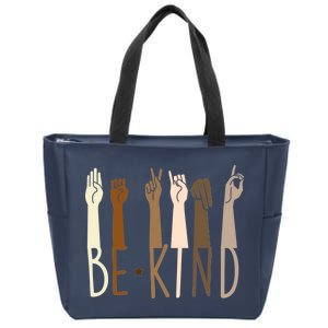 Sign Language Be Kind To All Zip Tote Bag